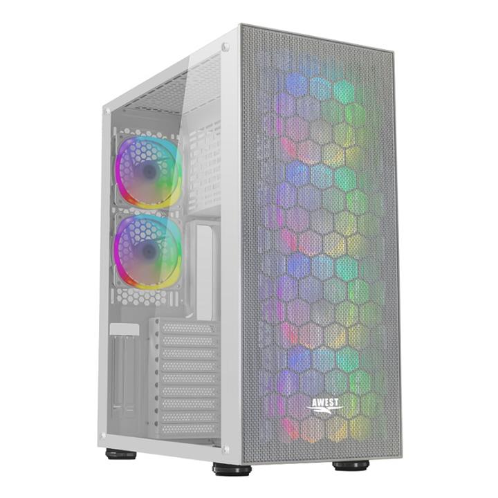 کیس گیمینگ کامپیوتر AWEST مدل GT-AV402-FW AWEST GT AV402 FW GAMING FULL TOWER CASE